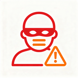 Impersonation scam warning icon
